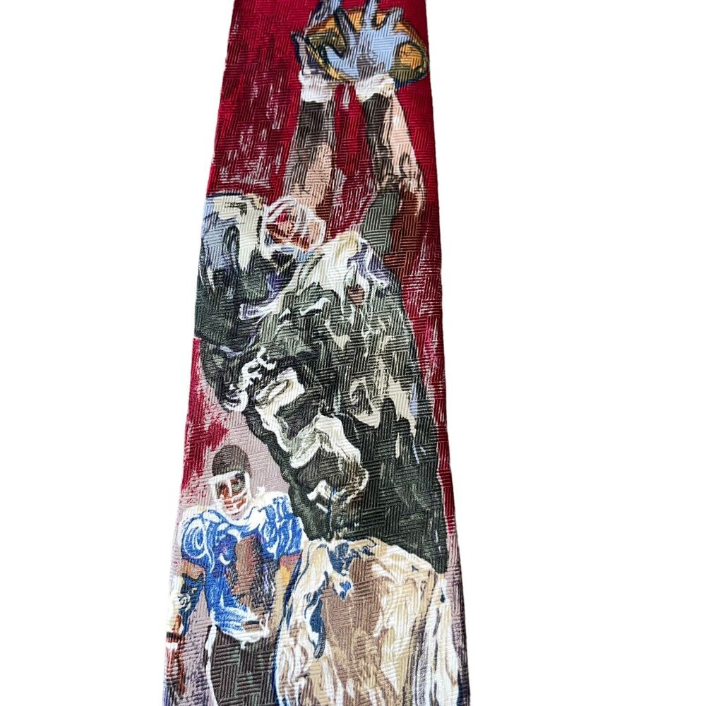 Football Neck Tie Vintage Athletic Art